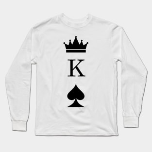 King and Queen shirts for couples set K - Q Letters Long Sleeve T-Shirt